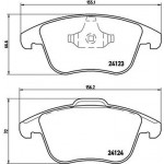 Brembo Σετ τακάκια, Δισκόφρενα - P 24 076