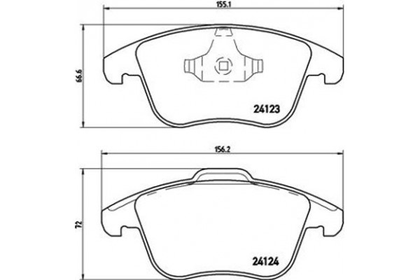 Brembo Σετ τακάκια, Δισκόφρενα - P 24 076