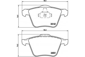 Brembo Σετ τακάκια, Δισκόφρενα - P 24 077