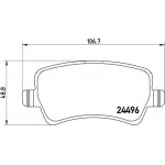 Brembo Σετ τακάκια, Δισκόφρενα - P 24 078