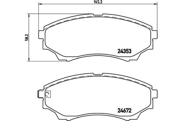 Brembo Σετ τακάκια, Δισκόφρενα - P 24 086