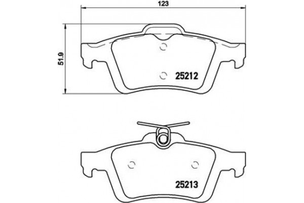 Brembo Σετ τακάκια, Δισκόφρενα - P 24 148