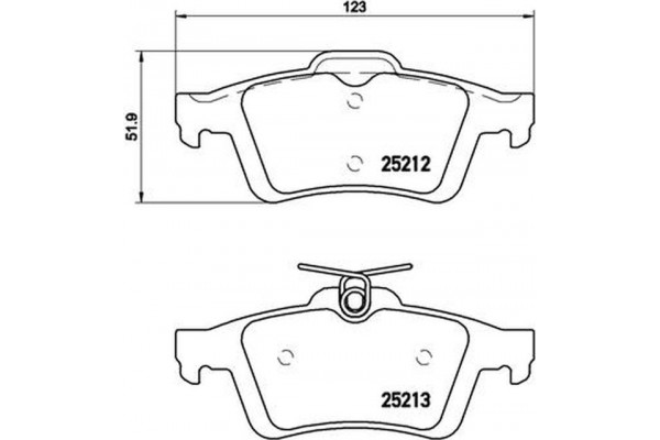 Brembo Σετ τακάκια, Δισκόφρενα - P 24 148