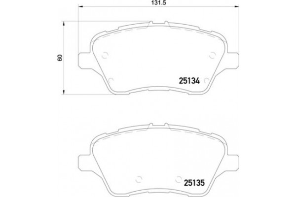 Brembo Σετ τακάκια, Δισκόφρενα - P 24 151