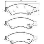 Brembo Σετ τακάκια, Δισκόφρενα - P 24 153