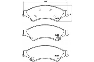 Brembo Σετ τακάκια, Δισκόφρενα - P 24 153