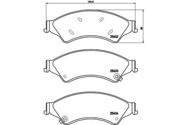 Brembo Σετ τακάκια, Δισκόφρενα - P 24 153