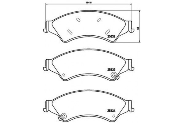 Brembo Σετ τακάκια, Δισκόφρενα - P 24 153