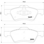Brembo Σετ τακάκια, Δισκόφρενα - P 24 159