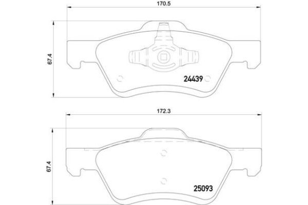 Brembo Σετ τακάκια, Δισκόφρενα - P 24 159