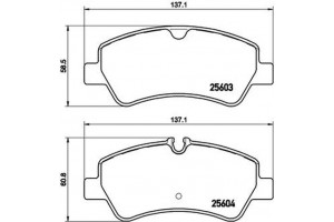 Brembo Σετ τακάκια, Δισκόφρενα - P 24 160