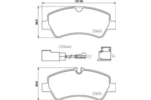 Brembo Σετ τακάκια, Δισκόφρενα - P 24 187