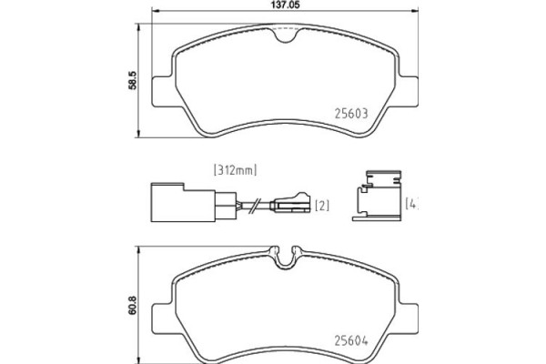 Brembo Σετ τακάκια, Δισκόφρενα - P 24 187