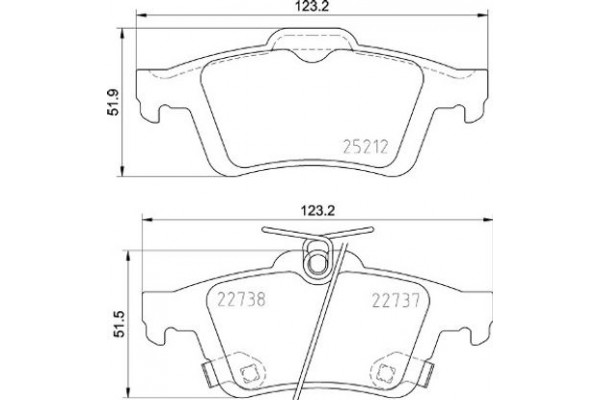 Brembo Σετ τακάκια, Δισκόφρενα - P 24 216