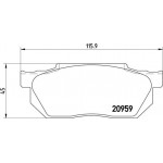 Brembo Σετ τακάκια, Δισκόφρενα - P 28 006