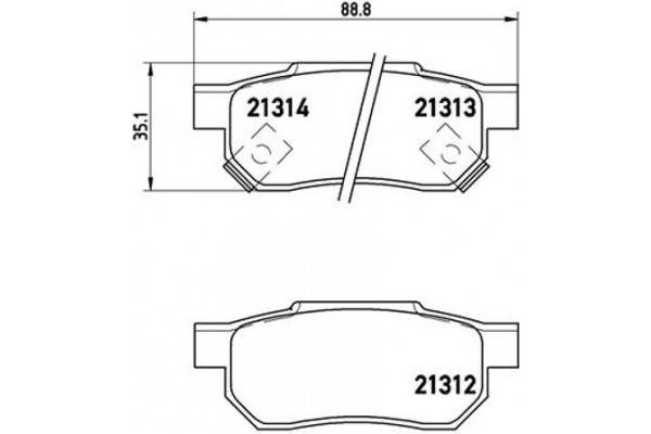 Brembo Σετ τακάκια, Δισκόφρενα - P 28 017