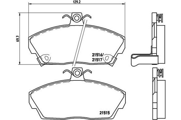 Brembo Σετ τακάκια, Δισκόφρενα - P 28 020