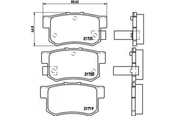 Brembo Σετ τακάκια, Δισκόφρενα - P 28 022