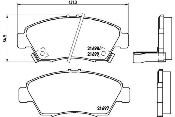 Brembo Σετ τακάκια, Δισκόφρενα - P 28 024