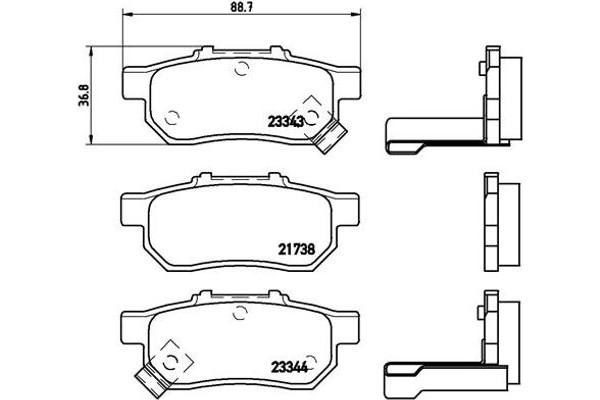 Brembo Σετ τακάκια, Δισκόφρενα - P 28 025