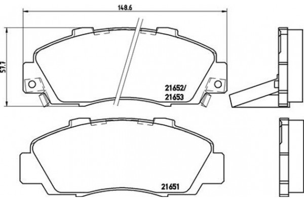 Brembo Σετ τακάκια, Δισκόφρενα - P 28 026