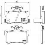 Brembo Σετ τακάκια, Δισκόφρενα - P 28 027