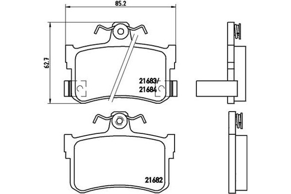 Brembo Σετ τακάκια, Δισκόφρενα - P 28 027