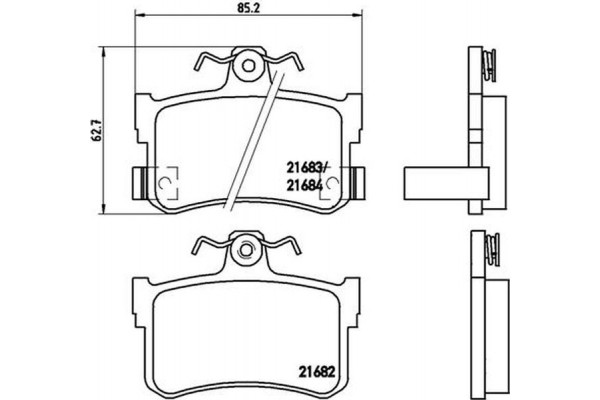 Brembo Σετ τακάκια, Δισκόφρενα - P 28 027