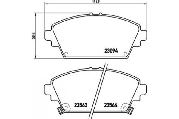 Brembo Σετ τακάκια, Δισκόφρενα - P 28 029