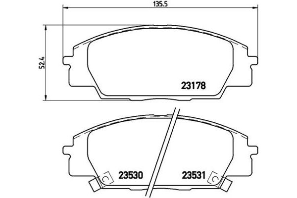 Brembo Σετ τακάκια, Δισκόφρενα - P 28 032