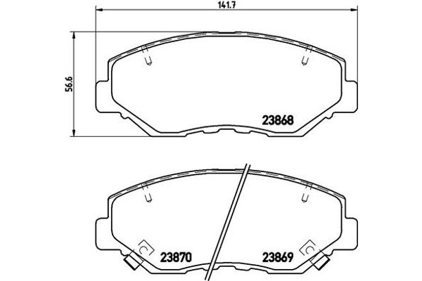 Brembo Σετ τακάκια, Δισκόφρενα - P 28 035