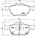 Brembo Σετ τακάκια, Δισκόφρενα - P 28 036