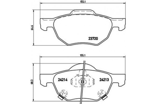 Brembo Σετ τακάκια, Δισκόφρενα - P 28 036