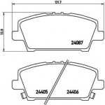 Brembo Σετ τακάκια, Δισκόφρενα - P 28 037