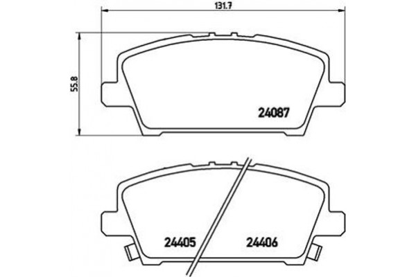 Brembo Σετ τακάκια, Δισκόφρενα - P 28 037