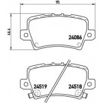 Brembo Σετ τακάκια, Δισκόφρενα - P 28 038