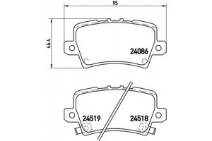 Brembo Σετ τακάκια, Δισκόφρενα - P 28 038