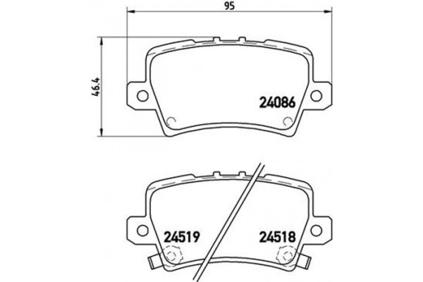 Brembo Σετ τακάκια, Δισκόφρενα - P 28 038