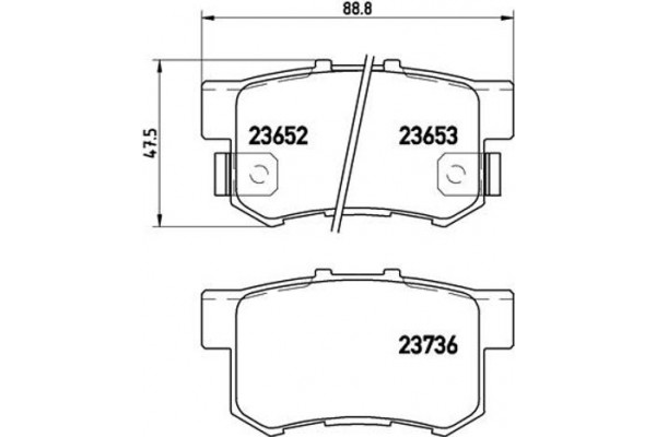 Brembo Σετ τακάκια, Δισκόφρενα - P 28 039