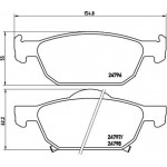 Brembo Σετ τακάκια, Δισκόφρενα - P 28 044X