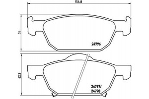 Brembo Σετ τακάκια, Δισκόφρενα - P 28 044