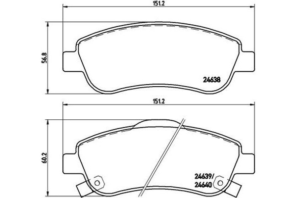 Brembo Σετ τακάκια, Δισκόφρενα - P 28 045