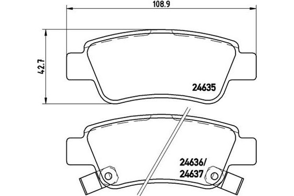 Brembo Σετ τακάκια, Δισκόφρενα - P 28 046