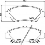 Brembo Σετ τακάκια, Δισκόφρενα - P 28 050