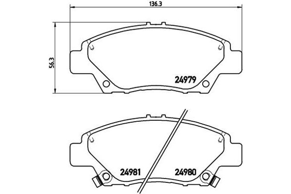 Brembo Σετ τακάκια, Δισκόφρενα - P 28 050