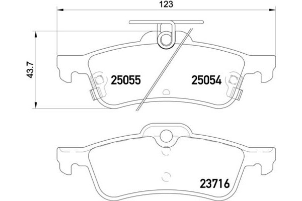 Brembo Σετ τακάκια, Δισκόφρενα - P 28 070