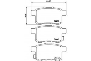 Brembo Σετ τακάκια, Δισκόφρενα - P 28 072