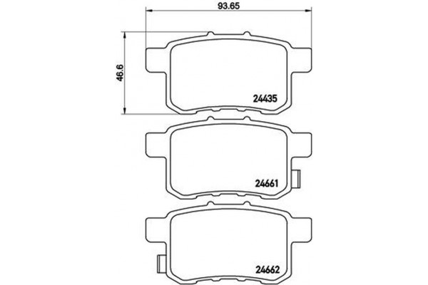 Brembo Σετ τακάκια, Δισκόφρενα - P 28 072