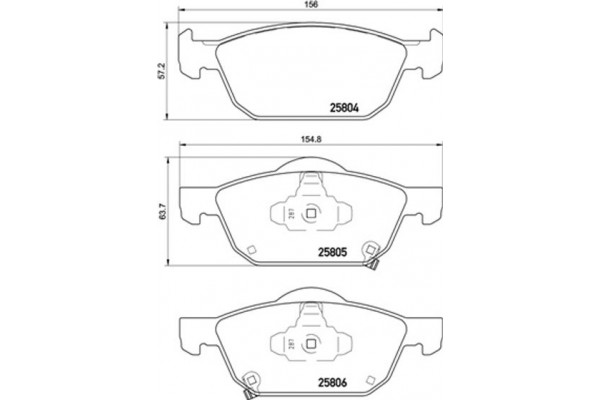 Brembo Σετ τακάκια, Δισκόφρενα - P 28 076