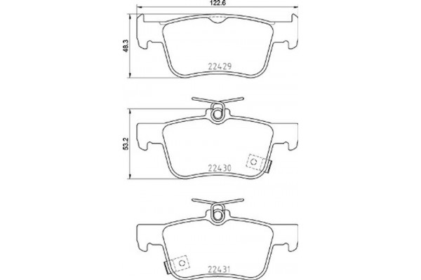 Brembo Σετ τακάκια, Δισκόφρενα - P 28 089